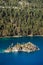 High angle view Emerald Bay, Lake Tahoe, California freshwater l