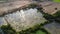 High angle view of field farm during prepare the soil before sowing rice.