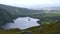 High angle view of Glanmore lake mountains and coast