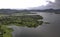 High angle view of Khao Chuk Reservoir, Rayong Province