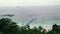 High angle view Landscape of the sea wave on the beach with blue sky at Pattaya Chonburi, Thailand. beautiful Wonderful island in