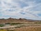 High angle view of the Las Vegas Wash area