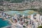 High angle view of the marina in Calpe, Alicante, Spain