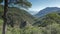 High angle view of mountain ridge overlooking sea