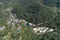 High angle view of a northern rural village in the valley Ban Thung Ton Ngio,  Mae Tuen, Omkoi district, Chiang Mai, Thailand