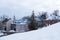 High angle view of old town patrimonial houses at the corner of Ste. Ursule Street and Ste. GeneviÃ¨ve Avenue