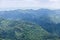 High angle view over tropical mountains from sud pandin cliff viewpoint at pa hin ngam national park in thai
