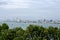 High angle view of Pattaya harbor in Thailand