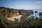 High angle view of Praia da Mesquita on the Algarve coast in Portugal