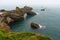 High angle view of the Rock of the Virgin Mary, Biarritz, France in winter