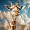 High angle view of Somali Giraffe  Made With Generative AI illustration