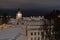 High angle view on Tartu at night