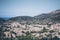High angle view of town of Soller, Mallorca