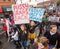 High angle view on Women`s March in Tucson