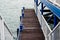 High angle view of wooden pier over sea