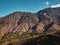 High Atlas mountain valley and mountain village of Tacheddirt in Morocco