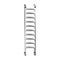 High black and white wooden icon of a fiberglass dielectric ladder with steps for elevation. Construction tool. Vector