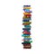 High book stack, isolated vector pile of textbooks