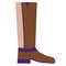 High boot flat illustration on white