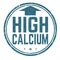 High calcium sign or stamp
