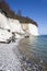 High chalk cliffs at the coast of Ruegen