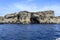 High cilfs with caves on Cominotto Island, Malta