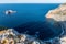 The high cliff of Ses Balandres at north coast of Ibiza