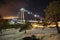 High Coast Bridge in Sweden at night