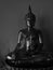 High contrast monotone image of beautiful buddha statue