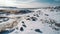 High Contrast Tundra Top Shot With Beachgoers And Children Playing In 8k Quality