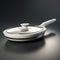 High Contrast Vray Style White Frying Pan With Lid