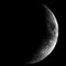 High contrast Waxing crescent moon seen with telescope