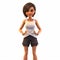 High Definition 3d Render Cartoon Of Jennifer In Maya