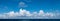 High definition panoramic cloudscape over ocean