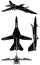 High Detail Military Airplanes Vector 02