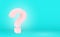 High detailed 3D pink question, vector illustration. Big pink question mark