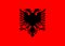 High detailed flag of Albania. National Albania flag. Europe. 3D illustration