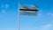 High detailed flag of Botswana. National Botswana flag. Africa. 3D Render. Sky Background