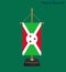 High detailed flag of Burundi. National Burundi flag. Africa. 3D illustration