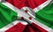 High detailed flag of Burundi. National Burundi flag. Africa. 3D illustration