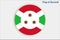 High detailed flag of Burundi. National Burundi flag. Africa. 3D illustration