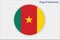 High detailed flag of Cameroon. National Cameroon flag. Africa. 3D illustration