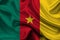 High detailed flag of Cameroon. National Cameroon flag. Africa. 3D illustration