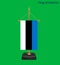 High detailed flag of Estonia. National Estonia flag. Europe. 3D illustration