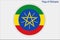 High detailed flag of Ethiopia. National Ethiopia flag. Africa. 3D illustration