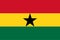High detailed flag of Ghana. National Ghana flag. Africa. 3D illustration