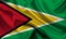 High detailed flag of Guyana. National Guyana flag. South America. 3D illustration