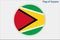 High detailed flag of Guyana. National Guyana flag. South America. 3D illustration