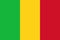 High detailed flag of Mali. National Mali flag. Africa. 3D illustration