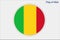 High detailed flag of Mali. National Mali flag. Africa. 3D illustration